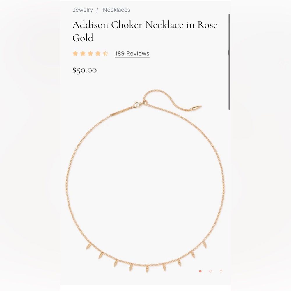 Kendra Scott Rose Gold necklace